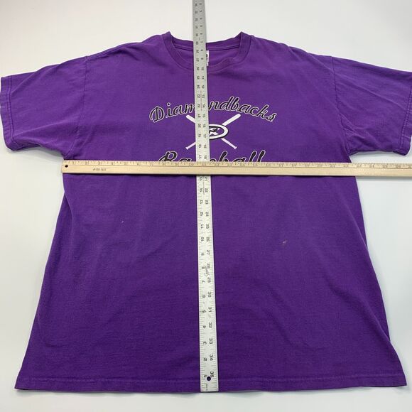 Vintage Arizona Diamondbacks T Shirt Men XL Extra Large Purple Fruit of The Loom - Picture 5 of 9